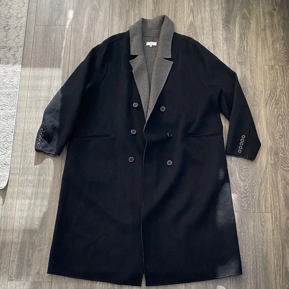 J. Crew - Black Wool Pea Coat - Size 3X - Picture 1 of 8